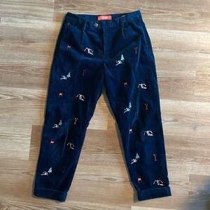 Scotch & Soda embroidered corduroy trousers